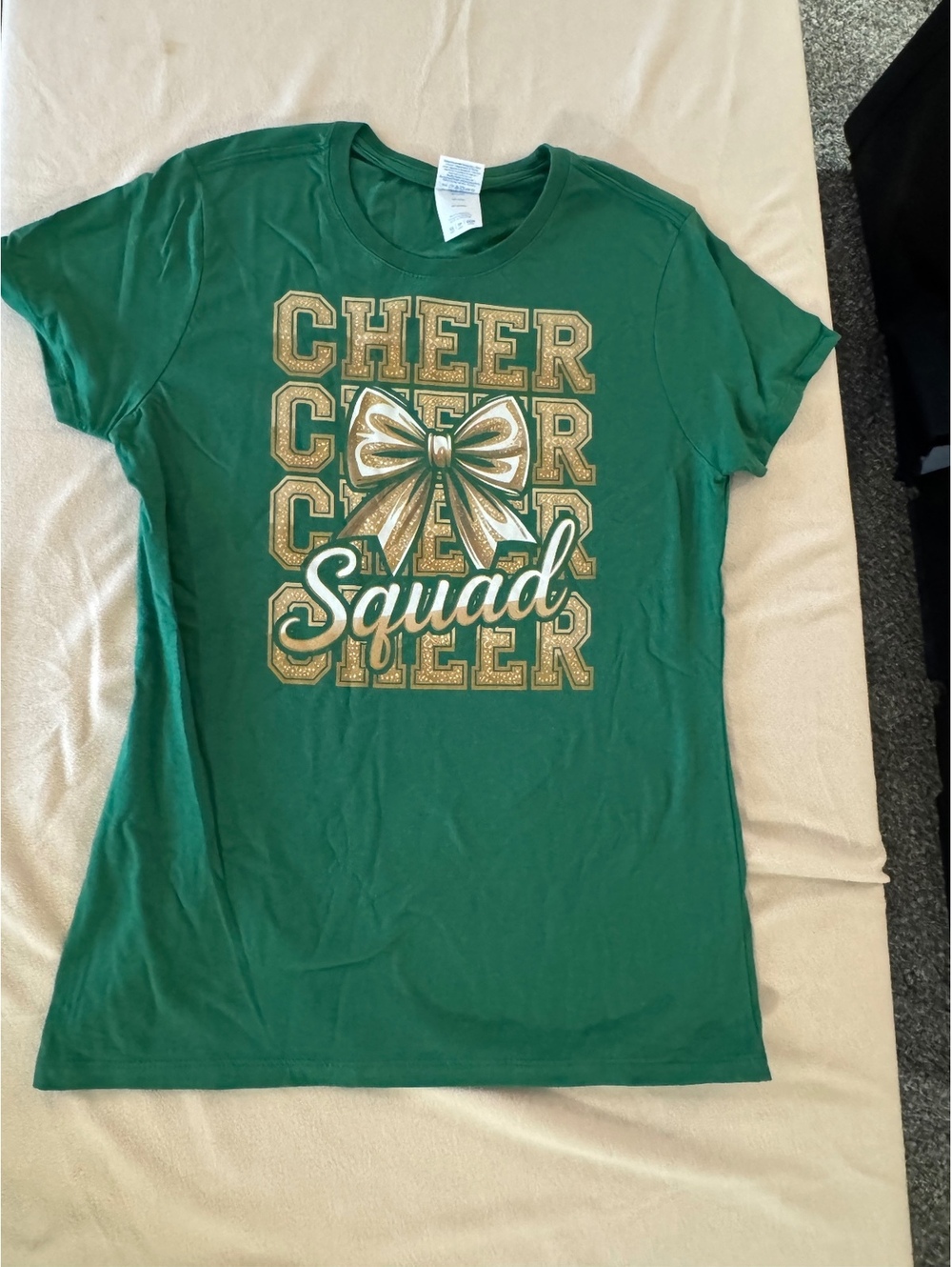 Port and Company Cheer Squad green graphic T shirt size XL